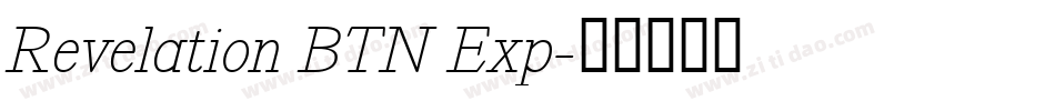 Revelation BTN Exp字体转换